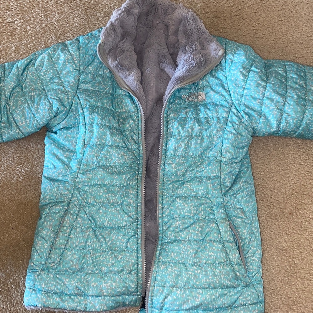 Girls reversible north face coat